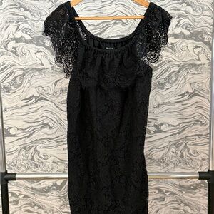 Madewell Black Lace Mini Dress